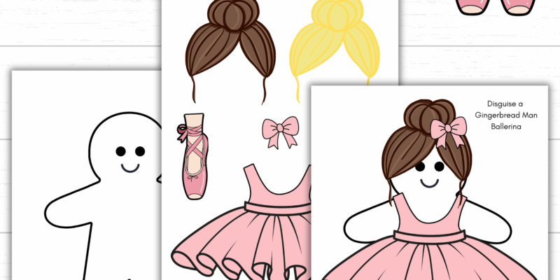 Printable Disguise a Gingerbread Man Ballerina