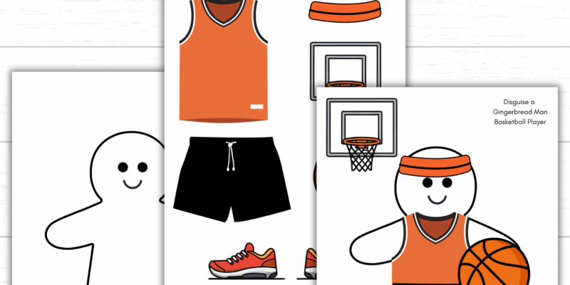 Printable Disguise a Gingerbread Man Basketball Player