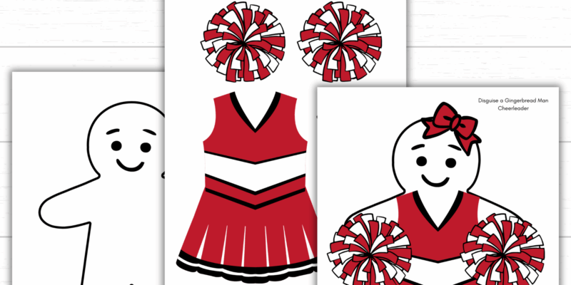 Printable Disguise a Gingerbread Man Cheerleader