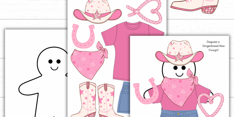 Printable Disguise a Gingerbread Man Cowgirl
