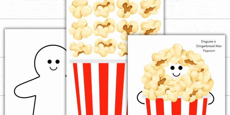 Printable Disguise a Gingerbread Man Popcorn