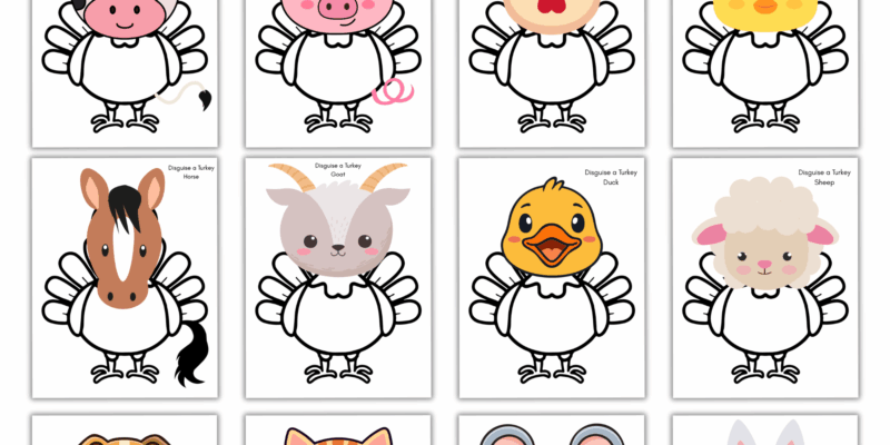 Printable Disguise a Turkey Farm Animal Bundle