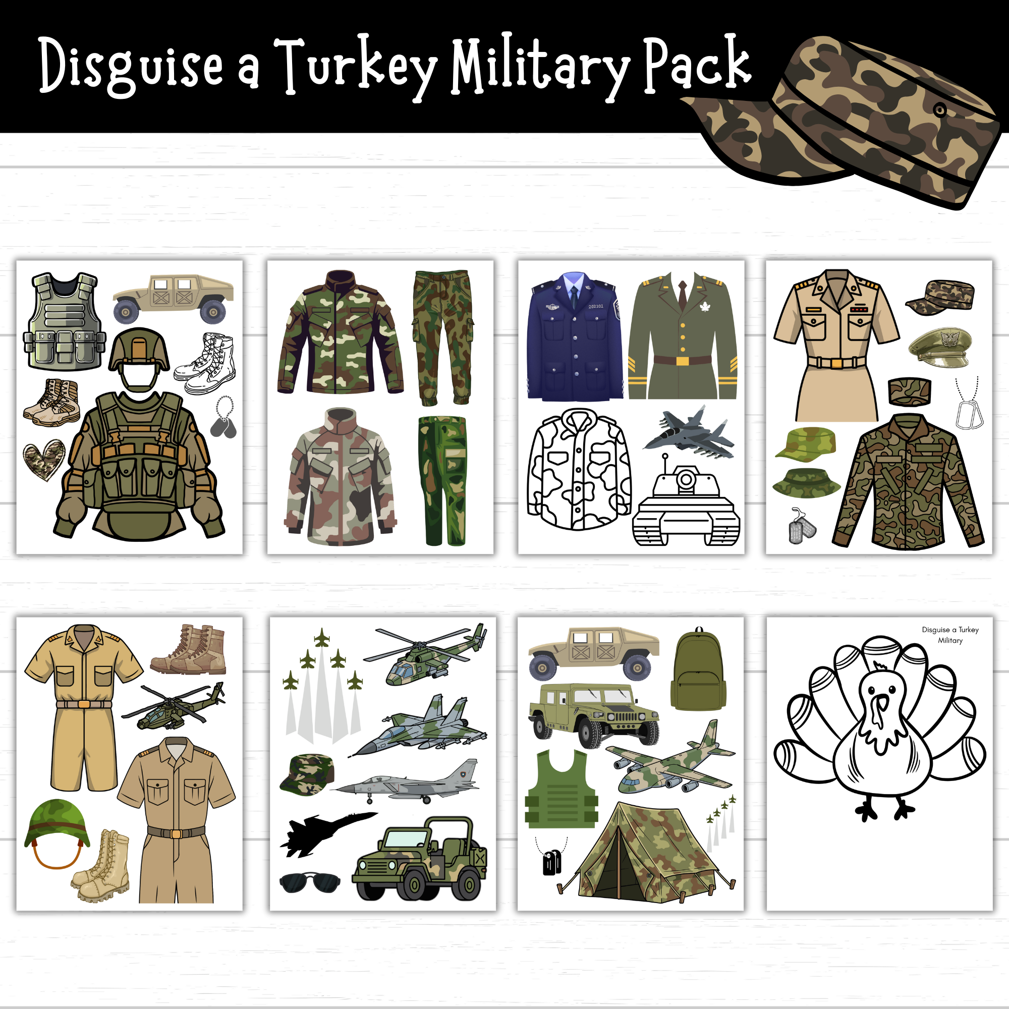 printable disguise a turkey military pack - mom. wife. busy life.