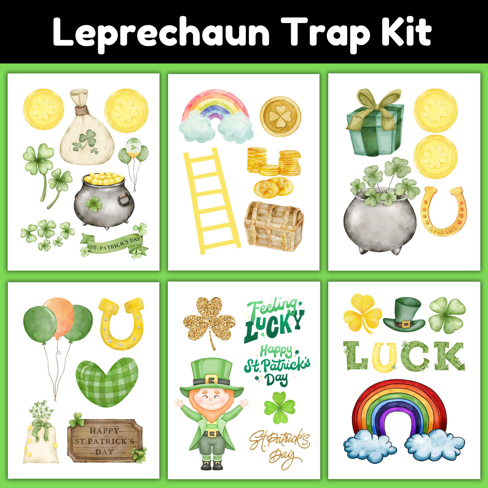 Printable Leprechaun Trap Craft Sets for St. Patrick’s Day Fun