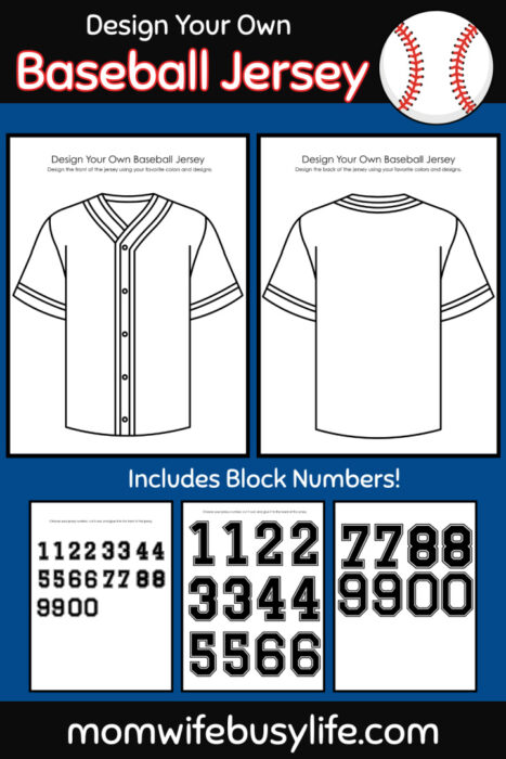 design your own baseball jersey with block numbers pinterest pin for mom wife busy life blog