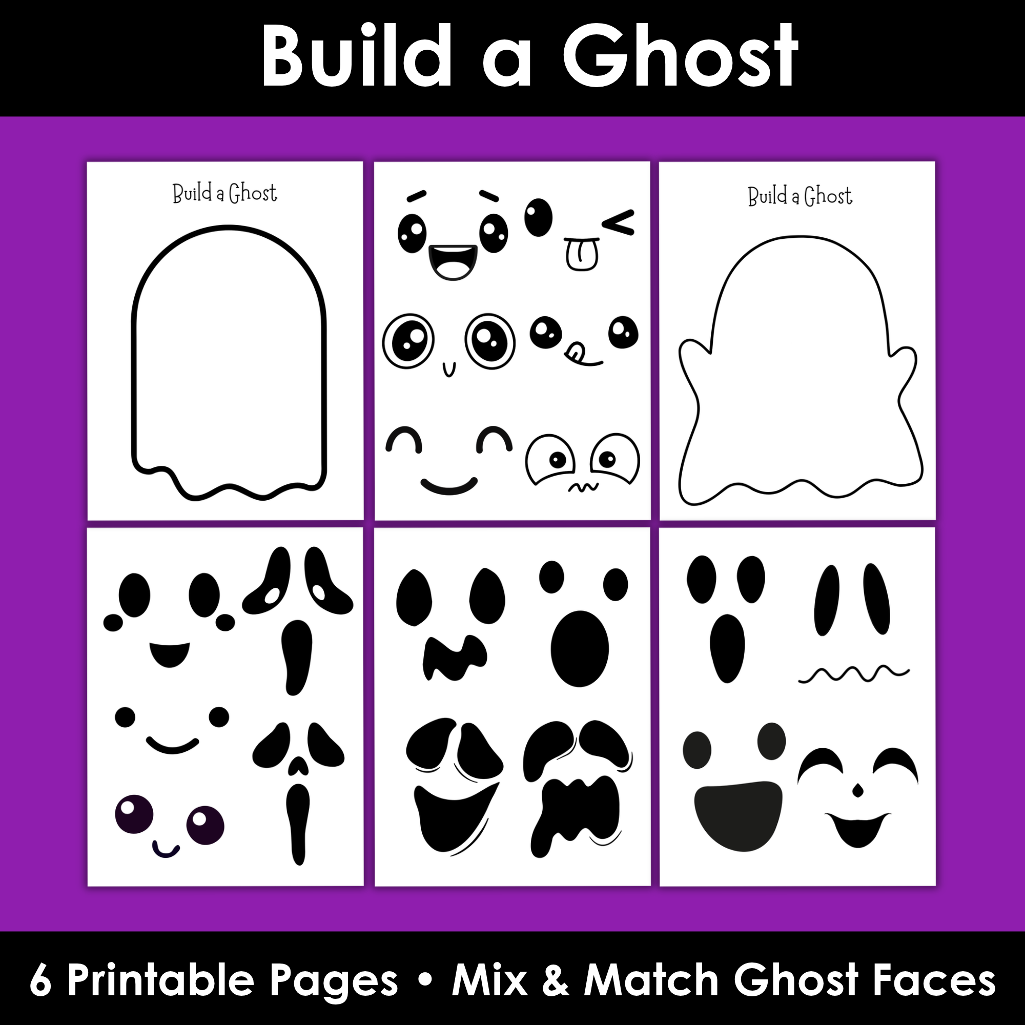 Printable Build a Ghost Activity Pack